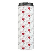 Whimsical Doodles Hand Getekende Valentijnsdag Thermosbeker (Achterkant)