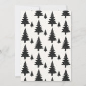 Whimsical Doodles Portretten Kerst Dinner Kaart (Achterkant)