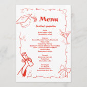 Whimsical Doodles stijl Hand getrokken Afstuderen Menu (Voorkant)