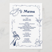 Whimsical Doodles stijl Hand getrokken Afstuderen Menu (Voorkant)