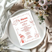 Whimsical Doodles stijl Hand getrokken Afstuderen Menu