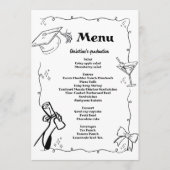 Whimsical Doodles stijl Hand getrokken Afstuderen Menu (Voorkant)