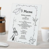 Whimsical Doodles stijl Hand getrokken Afstuderen Reclamebord Met Voetstuk (Insitu)