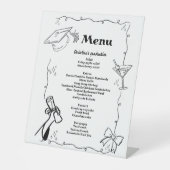 Whimsical Doodles stijl Hand getrokken Afstuderen Reclamebord Met Voetstuk (Voorkant)