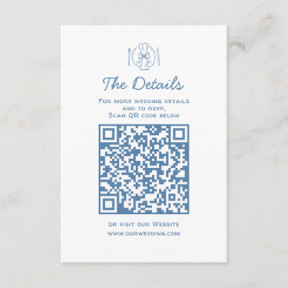 Whimsical Doodles Wedding Details RSVP QR Code Informatiekaartje