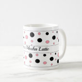 Whimsical Dots Mocha Latte Koffiemok (Voorkant rechts)
