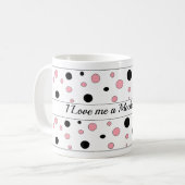 Whimsical Dots Mocha Latte Koffiemok (Voorkant links)