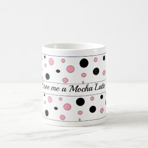 Whimsical Dots Mocha Latte Koffiemok