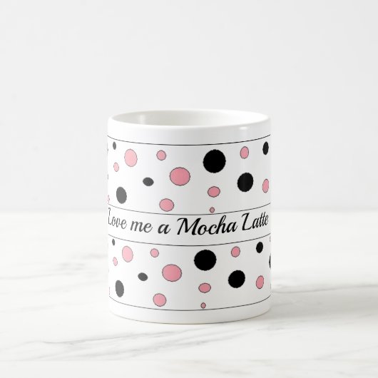 Whimsical Dots Mocha Latte Koffiemok (Center)