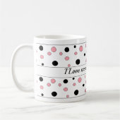 Whimsical Dots Mocha Latte Koffiemok (Links)