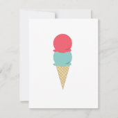 Whimsical Double Scoop Ice Cream Cone Kaart (Voorkant)