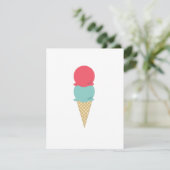 Whimsical Double Scoop Ice Cream Cone Kaart (Staand voorkant)