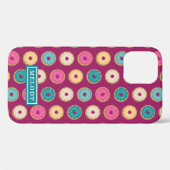 Whimsical Doughnut Pattern op Paars Case-Mate iPhone Case (Achterkant (horizontaal))