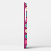 Whimsical Doughnut Pattern op Paars Case-Mate iPhone Case (Achterkant / Links)