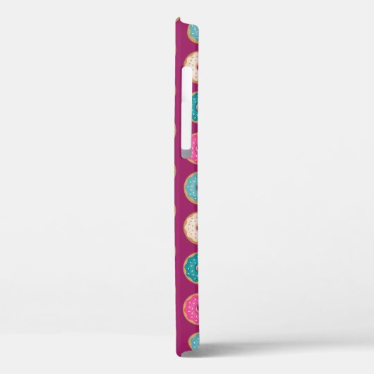 Whimsical Doughnut Pattern op Paars Case-Mate iPhone Case (Achterkant / Links)