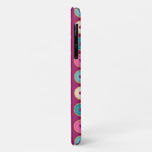 Whimsical Doughnut Pattern op Paars Case-Mate iPhone Case (Achterkant/links)
