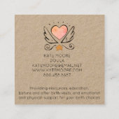 Whimsical Doula Kraft Geboortecoach Vierkante Visitekaartje (Achterkant)