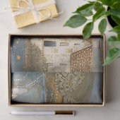 Whimsical Doves Landschap  Art Decoupage Tissuepapier (Geschenk)