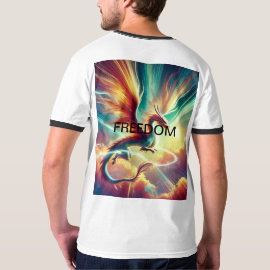 Whimsical Dragon Aquarel T-Shirt Design (Achterkant)