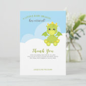 Whimsical Dragon Baby Shower Bedankkaart (Staand voorkant)