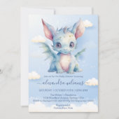 Whimsical Dragon Baby Shower Kaart (Voorkant)