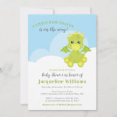 Whimsical Dragon Baby Shower Kaart (Voorkant)