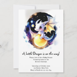 Whimsical Dragon Baby shower Kaart