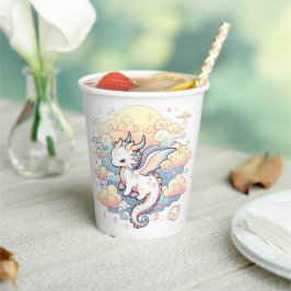 Whimsical Dragon Baby shower Papieren Bekers