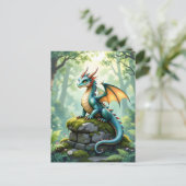 Whimsical Dragon beroemd gemaakt door Ancient Ston Briefkaart (Staand voorkant)