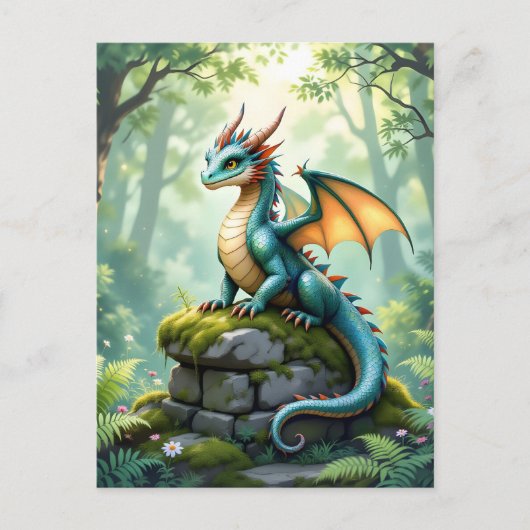 Whimsical Dragon beroemd gemaakt door Ancient Ston Briefkaart (Voorkant)