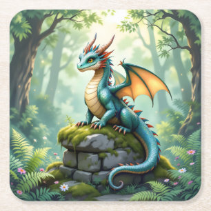 Whimsical Dragon beroemd gemaakt door Ancient Ston Kartonnen Onderzetters