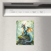 Whimsical Dragon beroemd gemaakt door Ancient Ston Magneet (Insitu (Vaatwasser))