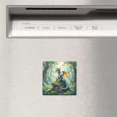 Whimsical Dragon beroemd gemaakt door Ancient Ston Magneet (Insitu (Vaatwasser))