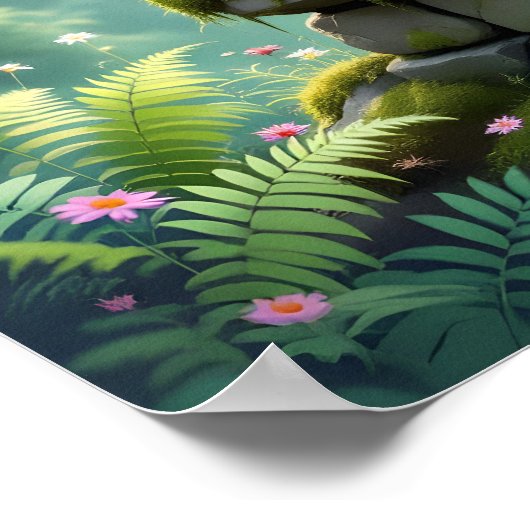 Whimsical Dragon beroemd gemaakt door Ancient Ston Poster (Hoek)