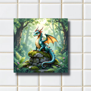 Whimsical Dragon beroemd gemaakt door Ancient Ston Tegeltje