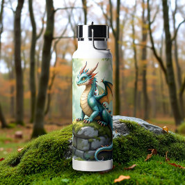 Whimsical Dragon beroemd gemaakt door Ancient Ston Waterfles