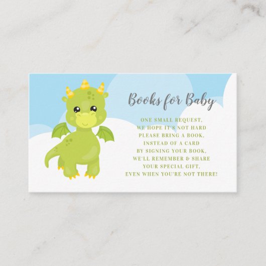 Whimsical Dragon Book Request Shower Informatiekaartje (Voorkant)
