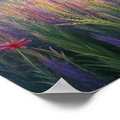 Whimsical Dragon Butterfly in Bloom: ingewikkeld Poster (Hoek)
