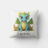 Whimsical Dragon Decor Gepersonaliseerd Sierkussen (Voorkant)
