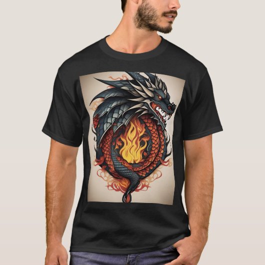 Whimsical Dragon Dream T-shirt (Voorkant)