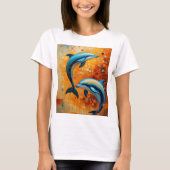 Whimsical Dragon Dream: Waterverf Wash T-Shirt De (Voorkant)