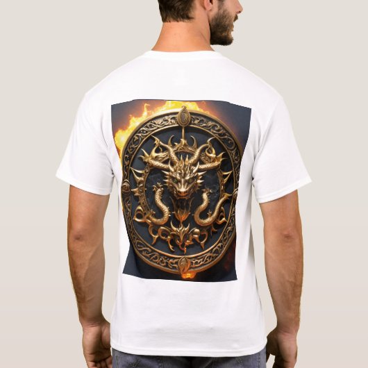 Whimsical Dragon Dreamscape T-shirt" T-shirt (Achterkant)