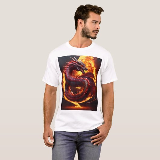Whimsical Dragon Dreamscape T-shirt" T-shirt (Voorkant volledig)