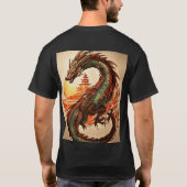 Whimsical Dragon Dreamscape: Waterverf Wash T-SH T-shirt (Achterkant)