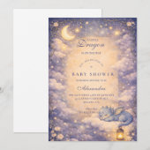 Whimsical Dragon Fantasy Baby Shower Kaart (Voorkant / Achterkant)