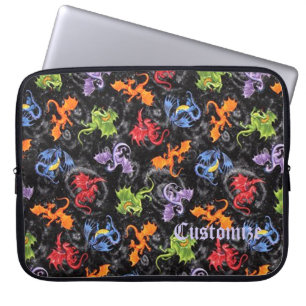 Whimsical Dragon Lovert Pattern-laptophoes Laptop Sleeve