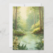 Whimsical Dragon Oerwoud Baby shower Kaart (Achterkant)