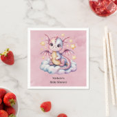 Whimsical Dragon op een cloud Baby shower Servet (Insitu)