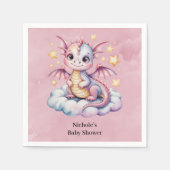 Whimsical Dragon op een cloud Baby shower Servet (Voorkant)
