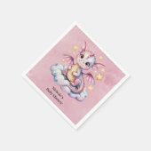 Whimsical Dragon op een cloud Baby shower Servet (Hoek)